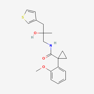 molecular formula C19H23NO3S B2442226 N-[2-hydroxy-2-methyl-3-(thiophen-3-yl)propyl]-1-(2-methoxyphenyl)cyclopropane-1-carboxamide CAS No. 2097873-31-7