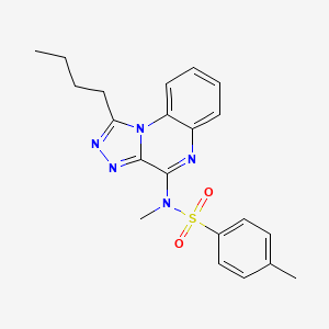 molecular formula C21H23N5O2S B2442244 N-(1-butyl-[1,2,4]triazolo[4,3-a]quinoxalin-4-yl)-N,4-dimethylbenzenesulfonamide CAS No. 883963-76-6