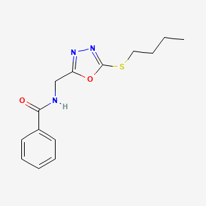 N-[(5-butylsulfanyl-1,3,4-oxadiazol-2-yl)methyl]benzamide