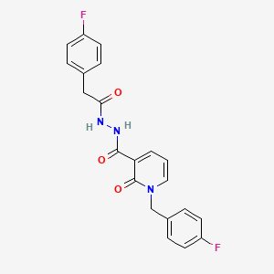 1-(4-fluorobenzyl)-N'-(2-(4-fluorophenyl)acetyl)-2-oxo-1,2-dihydropyridine-3-carbohydrazide