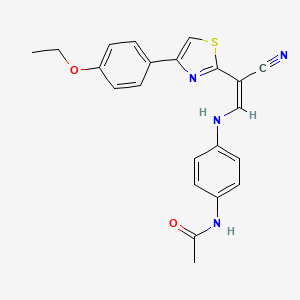 (Z)-N-(4-((2-cyano-2-(4-(4-ethoxyphenyl)thiazol-2-yl)vinyl)amino)phenyl)acetamide