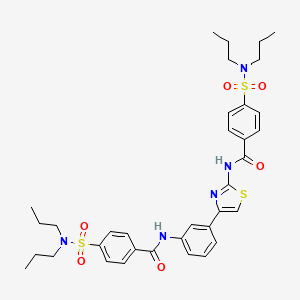 4-(N,N-dipropylsulfamoyl)-N-(4-(3-(4-(N,N-dipropylsulfamoyl)benzamido)phenyl)thiazol-2-yl)benzamide