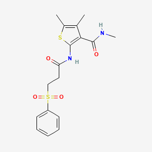 N,4,5-trimethyl-2-(3-(phenylsulfonyl)propanamido)thiophene-3-carboxamide