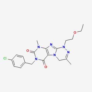 7-(4-chlorobenzyl)-1-(2-ethoxyethyl)-3,9-dimethyl-1,4-dihydro-[1,2,4]triazino[3,4-f]purine-6,8(7H,9H)-dione