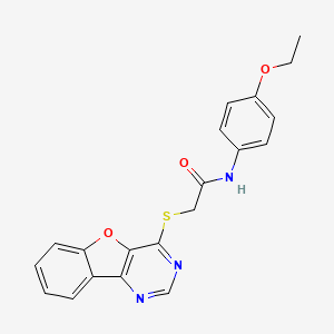 2-([1]benzofuro[3,2-d]pyrimidin-4-ylsulfanyl)-N-(4-ethoxyphenyl)acetamide