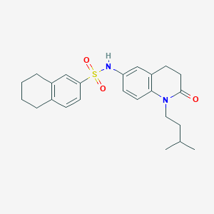 N-(1-isopentyl-2-oxo-1,2,3,4-tetrahydroquinolin-6-yl)-5,6,7,8-tetrahydronaphthalene-2-sulfonamide