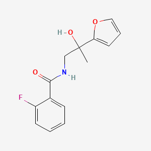 2-fluoro-N-(2-(furan-2-yl)-2-hydroxypropyl)benzamide