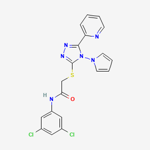 N-(3,5-dichlorophenyl)-2-{[5-(pyridin-2-yl)-4-(1H-pyrrol-1-yl)-4H-1,2,4-triazol-3-yl]sulfanyl}acetamide