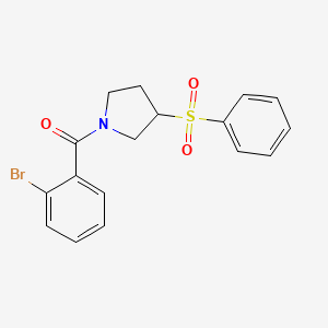 (2-Bromophenyl)(3-(phenylsulfonyl)pyrrolidin-1-yl)methanone