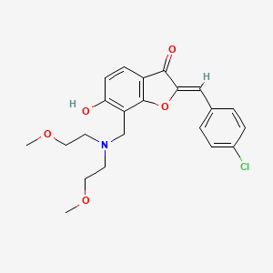 (Z)-7-((bis(2-methoxyethyl)amino)methyl)-2-(4-chlorobenzylidene)-6-hydroxybenzofuran-3(2H)-one