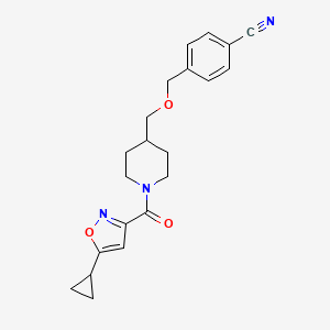 4-(((1-(5-Cyclopropylisoxazole-3-carbonyl)piperidin-4-yl)methoxy)methyl)benzonitrile