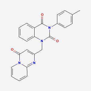 B2442300 1-((4-oxo-4H-pyrido[1,2-a]pyrimidin-2-yl)methyl)-3-(p-tolyl)quinazoline-2,4(1H,3H)-dione CAS No. 958584-88-8