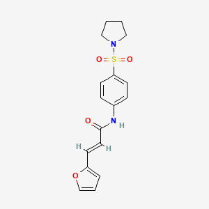 (2E)-3-(furan-2-yl)-N-[4-(pyrrolidin-1-ylsulfonyl)phenyl]prop-2-enamide