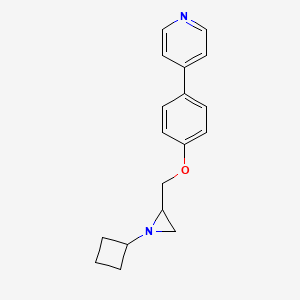 4-[4-[(1-Cyclobutylaziridin-2-yl)methoxy]phenyl]pyridine