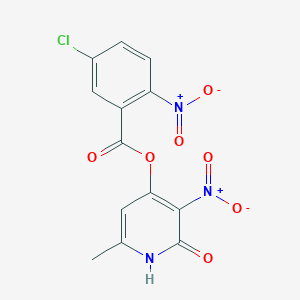 molecular formula C13H8ClN3O7 B2442320 (6-methyl-3-nitro-2-oxo-1H-pyridin-4-yl) 5-chloro-2-nitrobenzoate CAS No. 868679-94-1
