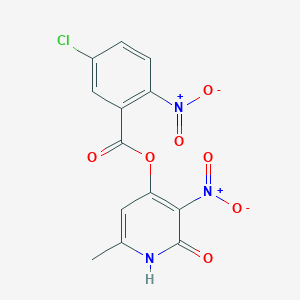 (6-methyl-3-nitro-2-oxo-1H-pyridin-4-yl) 5-chloro-2-nitrobenzoate