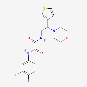 N1-(3,4-difluorophenyl)-N2-(2-morpholino-2-(thiophen-3-yl)ethyl)oxalamide