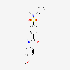 4-[cyclopentyl(methyl)sulfamoyl]-N-(4-methoxyphenyl)benzamide
