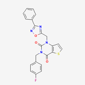 7-{[(3-Fluorobenzyl)oxy]methyl}-4-[(4-fluoro-3-methylphenyl)sulfonyl]-2,3,4,5-tetrahydro-1,4-benzoxazepine