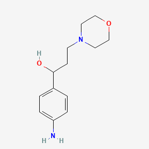molecular formula C13H20N2O2 B2442338 1-(4-Aminophenyl)-3-(morpholin-4-yl)propan-1-ol CAS No. 1216039-09-6