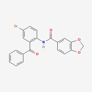 N-(2-benzoyl-4-bromophenyl)benzo[d][1,3]dioxole-5-carboxamide