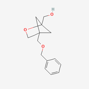 molecular formula C14H18O3 B2442351 [4-(苯甲氧甲基)-2-氧杂-双环[2.1.1]己烷-1-基]甲醇 CAS No. 2173996-58-0