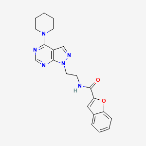 N-(2-(4-(piperidin-1-yl)-1H-pyrazolo[3,4-d]pyrimidin-1-yl)ethyl)benzofuran-2-carboxamide