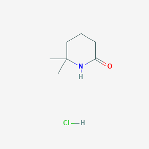 molecular formula C7H14ClNO B2442365 6,6-dimethylpiperidin-2-one hydrochloride CAS No. 2377030-71-0