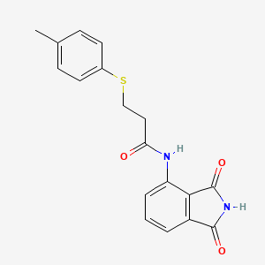 molecular formula C18H16N2O3S B2442369 N-(1,3-dioxoisoindolin-4-yl)-3-(p-tolylthio)propanamide CAS No. 895462-93-8