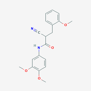 molecular formula C19H20N2O4 B2442370 2-cyano-N-(3,4-dimethoxyphenyl)-3-(2-methoxyphenyl)propanamide CAS No. 1260909-16-7