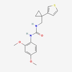 molecular formula C17H20N2O3S B2442380 1-(2,4-Dimethoxyphenyl)-3-{[1-(thiophen-3-yl)cyclopropyl]methyl}urea CAS No. 2415522-97-1