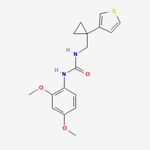 molecular formula C17H20N2O3S B2442380 1-(2,4-Dimethoxyphenyl)-3-[(1-thiophen-3-ylcyclopropyl)methyl]urea CAS No. 2415522-97-1