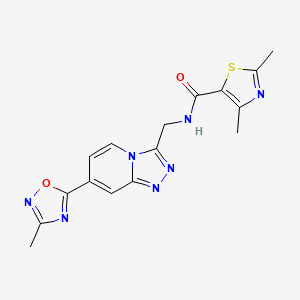 2,4-dimethyl-N-((7-(3-methyl-1,2,4-oxadiazol-5-yl)-[1,2,4]triazolo[4,3-a]pyridin-3-yl)methyl)thiazole-5-carboxamide