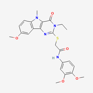 1-{3-[(5-bromo-1-propionyl-2,3-dihydro-1H-indol-6-yl)sulfonyl]propanoyl}-1,2,3,4-tetrahydroquinoline
