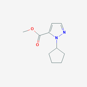molecular formula C10H14N2O2 B2442389 Methyl 1-cyclopentyl-1H-pyrazole-5-carboxylate CAS No. 1328640-91-0