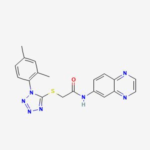 molecular formula C19H17N7OS B2442410 2-((1-(2,4-dimethylphenyl)-1H-tetrazol-5-yl)thio)-N-(quinoxalin-6-yl)acetamide CAS No. 902036-62-8