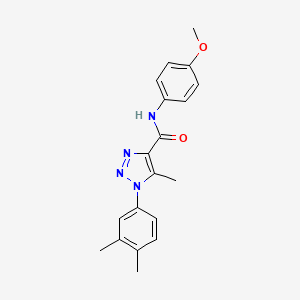 molecular formula C19H20N4O2 B2442421 1-(3,4-dimethylphenyl)-N-(4-methoxyphenyl)-5-methyl-1H-1,2,3-triazole-4-carboxamide CAS No. 866872-31-3