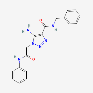 molecular formula C18H18N6O2 B2442424 5-amino-1-(2-anilino-2-oxoethyl)-N-benzyltriazole-4-carboxamide CAS No. 901017-71-8