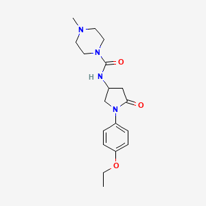 molecular formula C18H26N4O3 B2442439 N-[1-(4-ethoxyphenyl)-5-oxopyrrolidin-3-yl]-4-methylpiperazine-1-carboxamide CAS No. 894010-21-0