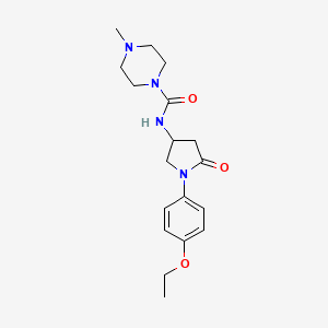 molecular formula C18H26N4O3 B2442439 N-(1-(4-ethoxyphenyl)-5-oxopyrrolidin-3-yl)-4-methylpiperazine-1-carboxamide CAS No. 894010-21-0