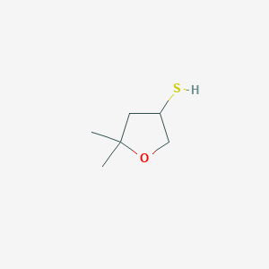 molecular formula C6H12OS B2442446 5,5-Dimethyloxolane-3-thiol CAS No. 1935942-49-6