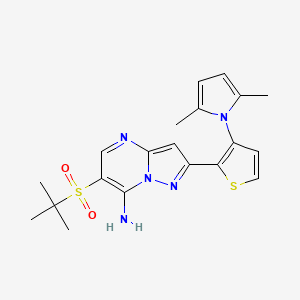 6-(Tert-butylsulfonyl)-2-[3-(2,5-dimethyl-1H-pyrrol-1-YL)-2-thienyl]pyrazolo[1,5-A]pyrimidin-7-amine