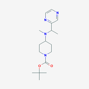 molecular formula C17H28N4O2 B2442491 tert-Butyl 4-(methyl(1-(pyrazin-2-yl)ethyl)amino)piperidine-1-carboxylate CAS No. 1289388-31-3