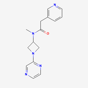 molecular formula C15H17N5O B2442492 N-methyl-N-[1-(pyrazin-2-yl)azetidin-3-yl]-2-(pyridin-3-yl)acetamide CAS No. 2380141-72-8