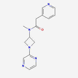 molecular formula C15H17N5O B2442492 N-Methyl-N-(1-pyrazin-2-ylazetidin-3-yl)-2-pyridin-3-ylacetamide CAS No. 2380141-72-8
