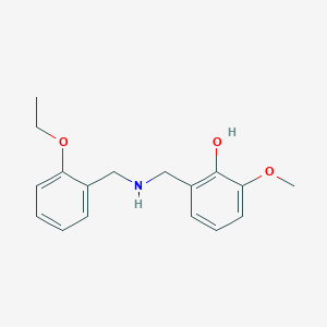 molecular formula C17H21NO3 B2442494 2-{[(2-乙氧基苄基)氨基]甲基}-6-甲氧基苯酚 CAS No. 1223890-66-1