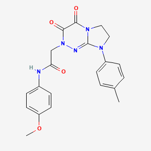 molecular formula C21H21N5O4 B2442495 2-(3,4-dioxo-8-(p-tolyl)-3,4,7,8-tetrahydroimidazo[2,1-c][1,2,4]triazin-2(6H)-yl)-N-(4-methoxyphenyl)acetamide CAS No. 941996-86-7