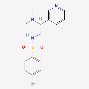 molecular formula C15H18BrN3O2S B2442498 4-bromo-N-[2-(dimethylamino)-2-pyridin-3-ylethyl]benzenesulfonamide CAS No. 851946-66-2
