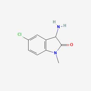 molecular formula C9H9ClN2O B2442499 3-amino-5-chloro-1-methyl-1,3-dihydro-2H-indol-2-one CAS No. 1101851-73-3