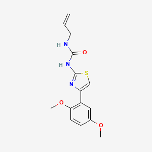 molecular formula C15H17N3O3S B2442506 1-烯丙基-3-(4-(2,5-二甲氧基苯基)噻唑-2-基)脲 CAS No. 1207015-32-4